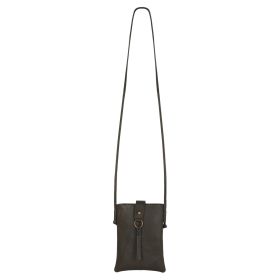 Jennie Small crossbody bag w/ slim strap closure & tassel - Deepest Brown