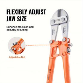 Wire cutters, 24-inch locking pliers, double-material handles with soft rubber grips, chromium-molybdenum alloy steel blades