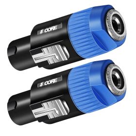 5 Core Speakon to 1/4 inch Adapter/Upgraded 1/4" Female to Male Connectors/ 4 Pole Locking Speakon Cable Mount Connector/Speak-On Connectors Spea