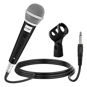 5 CORE Microphone Dynamic Vocal Handheld Mic Cardioid Unidirectional Microfono w On Off Switch + XLR Audio Cable for Singing Karaoke Public Speak