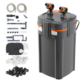 VEVOR Aquarium Filter 264GPH, 3-Stage Canister Filter 75 Gallon, Ultra-Quiet Internal Aquarium Filter with UV Protection