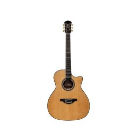 6-string Beginner Solid Spruce classic acoustic guitar, rosewood fretboard, colored finish, right